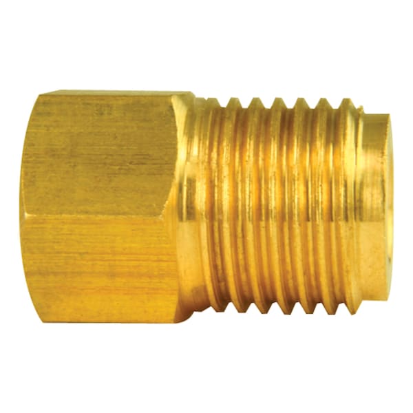 Adapter, Brass, Female(7/16-24 Invtd), Male(9/16-18 Invtd), 100/box